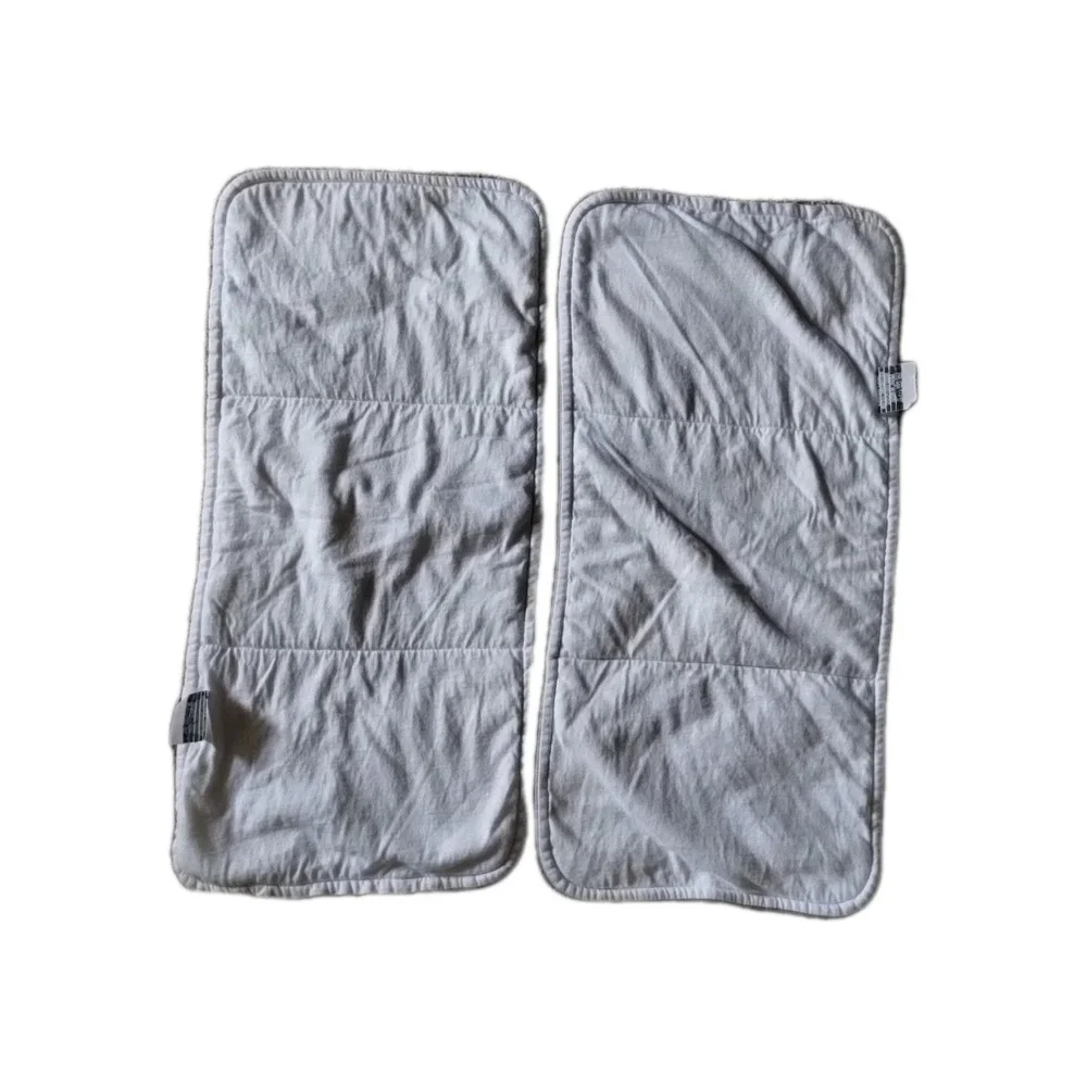 Lot Of 2 Kiddystar Soft Organic Cotton Baby Infant Burp Cloths Gray White